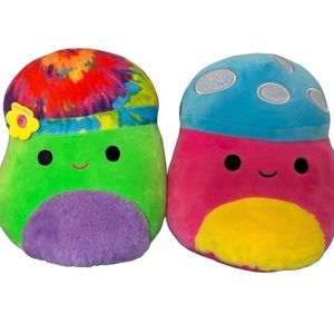 NEW Garo and Randall Blacklight Mushrooms Squishmallows Bundle